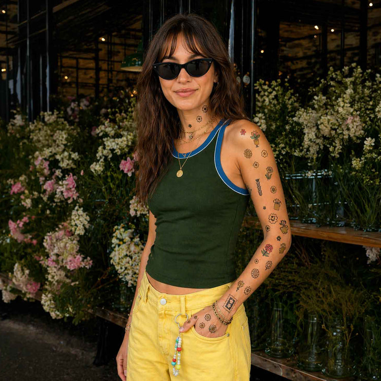 OMY. Αυτοκόλλητα flash tattoos Flower Pop