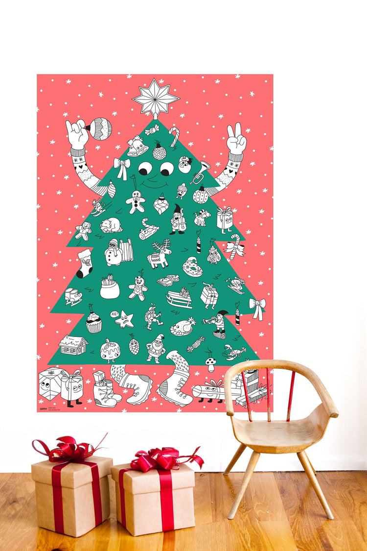 OMY. Giant coloring poster "Christmas Tree"