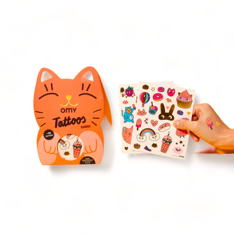 OMY. Αυτοκόλλητα tattoos Kawai