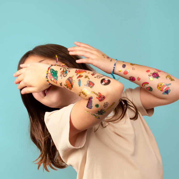 OMY. Αυτοκόλλητα tattoos Kawai