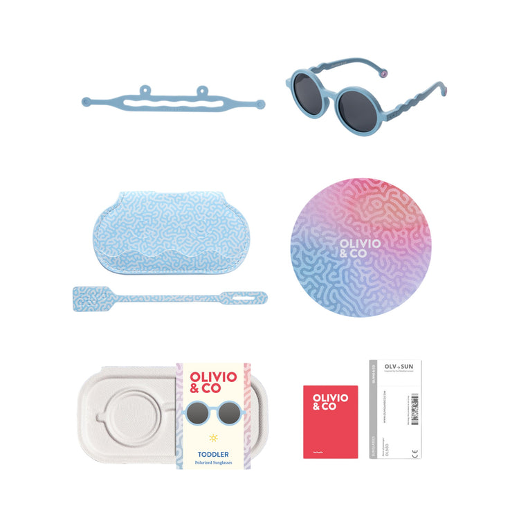 OLIVIO & CO. Baby round sunglasses Classic Olivio - Reef Blue 0-18m