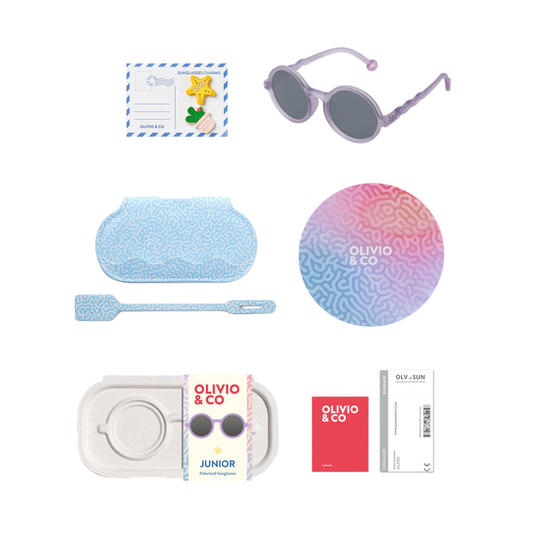OLIVIO & CO. Junior round sunglasses Coral Reef-Purple Coral 5-12y