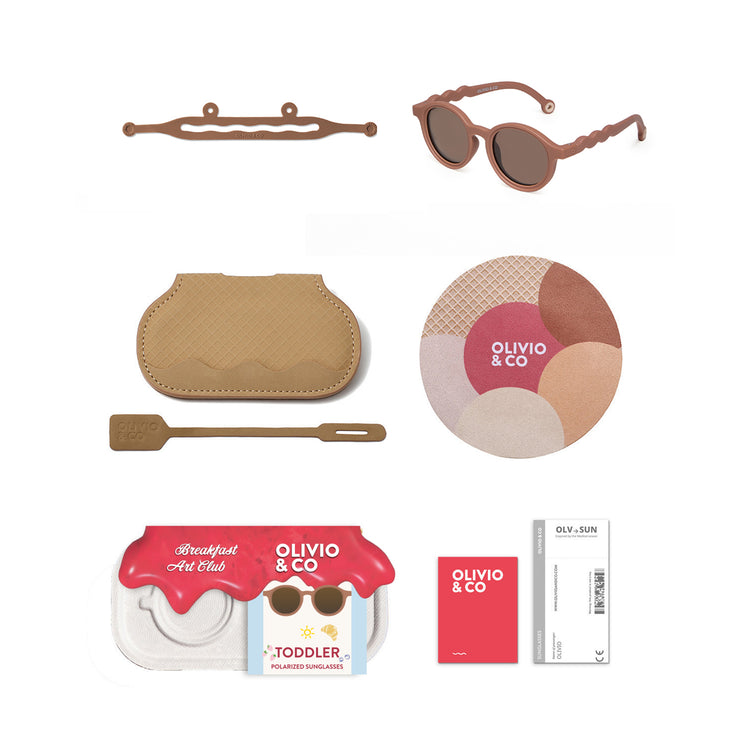 OLIVIO & CO. Παιδικά γυαλιά ηλίου οβάλ Gelato Summer - Chocolate 18-36 μηνών