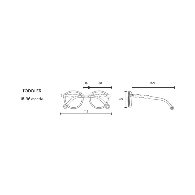 OLIVIO & CO. Toddler oval sunglasses Breakfast Art-Midnight Berry 18-36m