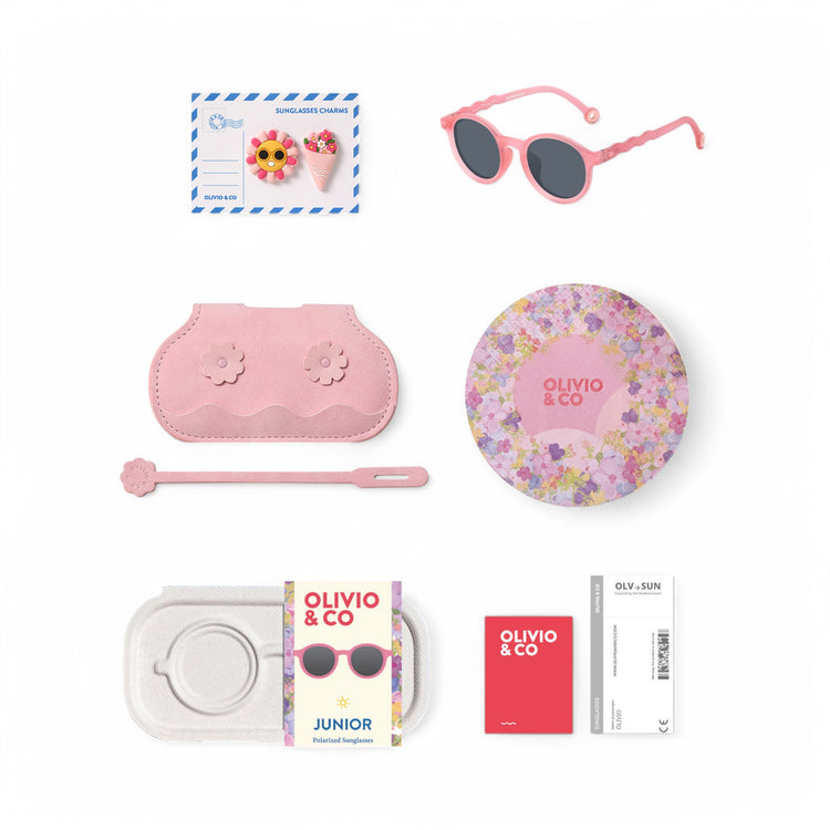 OLIVIO & CO. Junior oval sunglasses Flower Stall - Rock Rose 5-12y