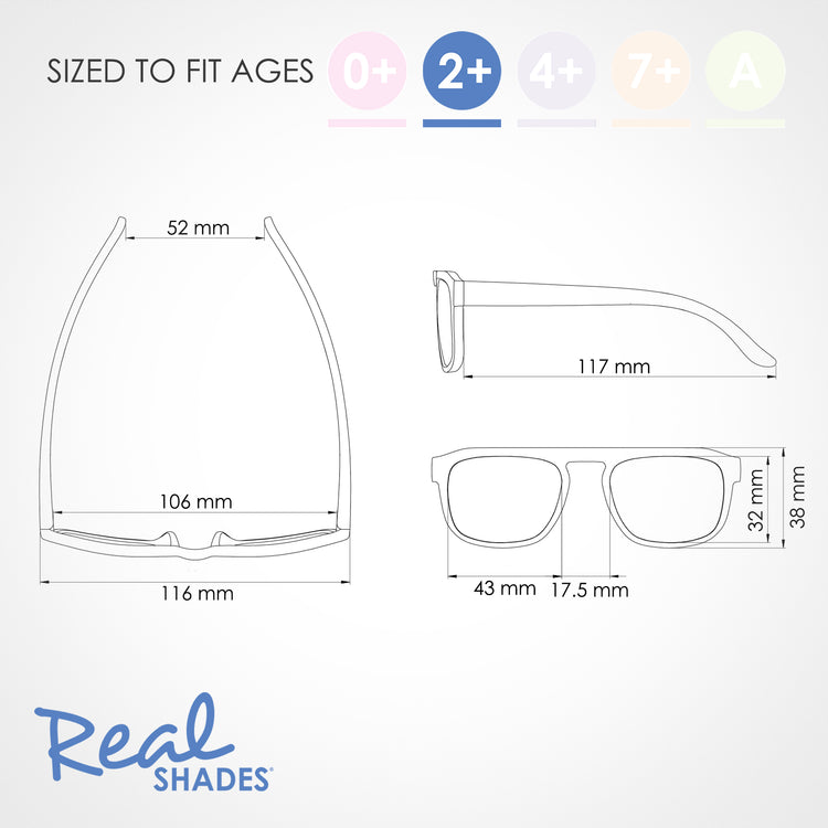 REAL SHADES. Παιδικά γυαλιά ηλίου Edge Toddler 2-4 ετών Rye Tortoise