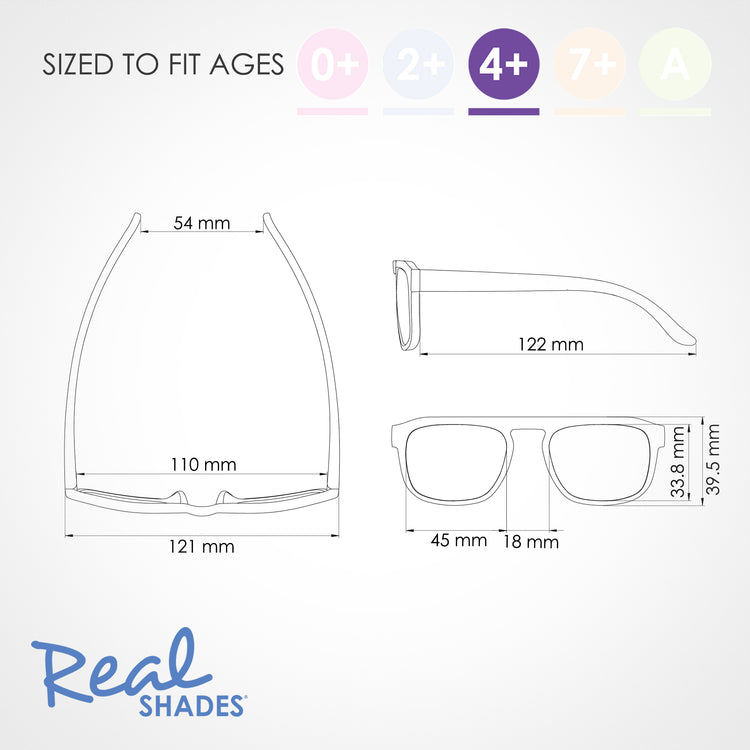 REAL SHADES. Παιδικά γυαλιά ηλίου Edge Kid 4-6 ετών Rye Tortoise