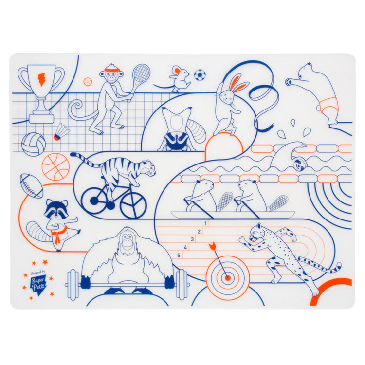 SUPER PETIT. Colouring placemat kit Olympic Sports