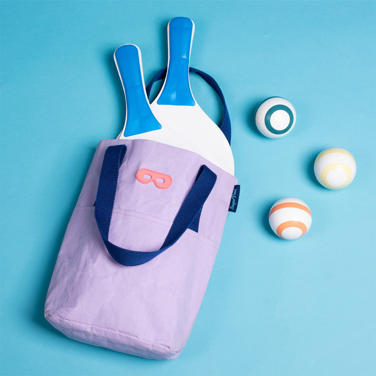 SUPER PETIT. Χάρτινη tote bag - λιλά