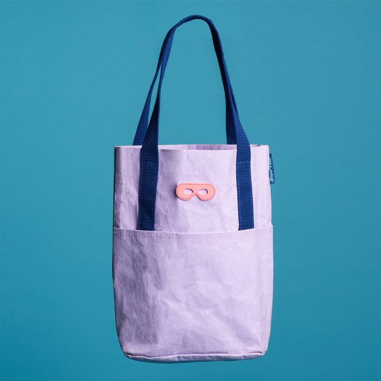 SUPER PETIT. Χάρτινη tote bag - λιλά