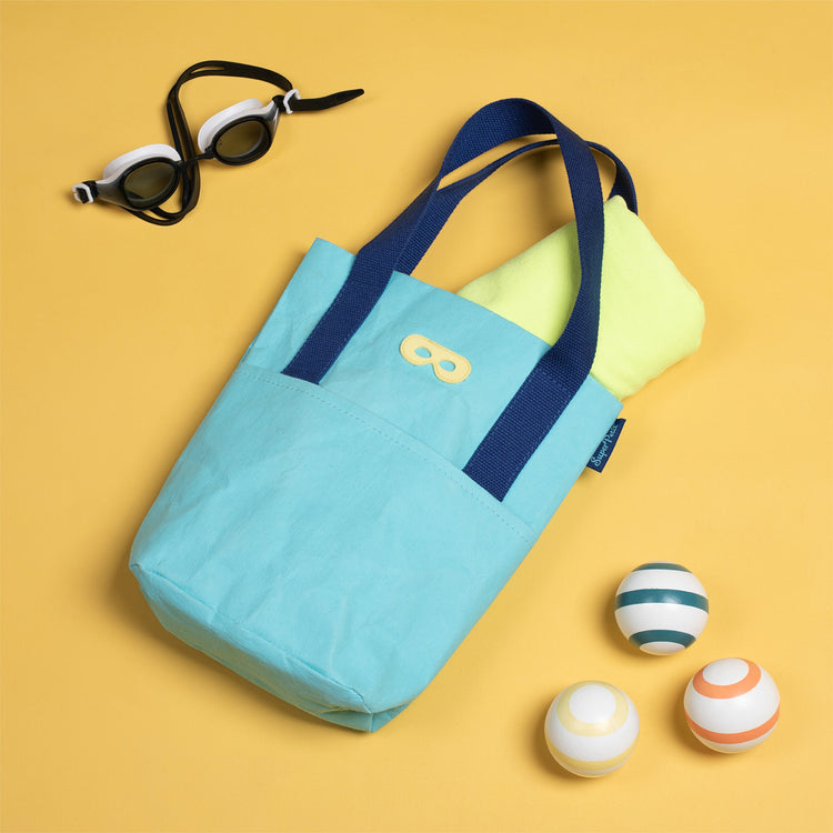 SUPER PETIT. Χάρτινη tote bag - γαλάζιο