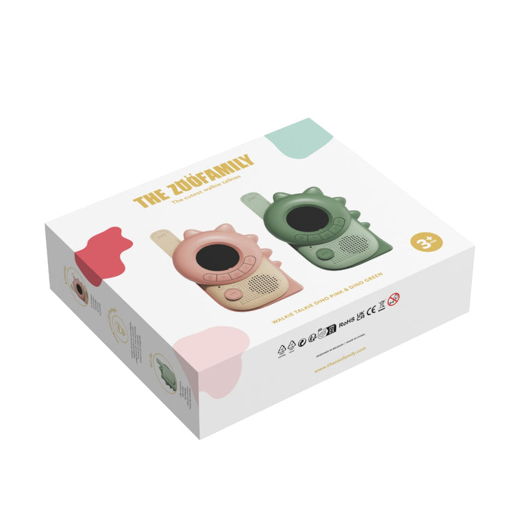 ZOO FAMILY. Zoo walkie talkie Dino pink-Dino green