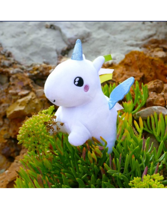 SHAKIES-UNI. Fabric Animal with Light Unicorn