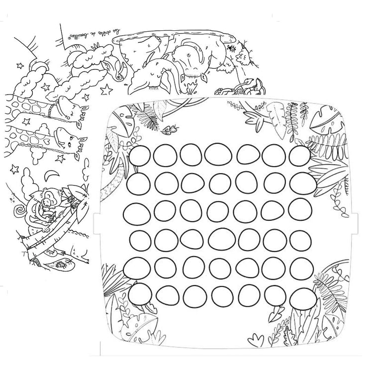 DB KIDS. Table top Refill Coloritable Safari 60x60cm
