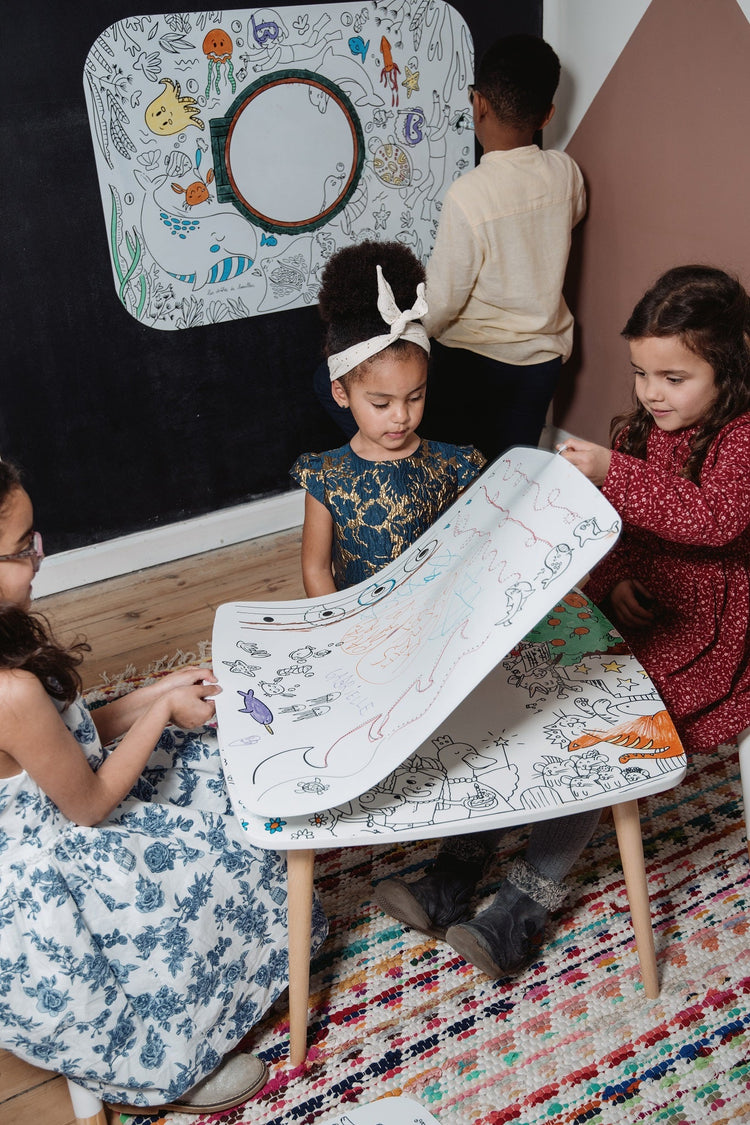 DB KIDS. Επιφάνεια χρωματισμού για τραπεζάκι Βυθός