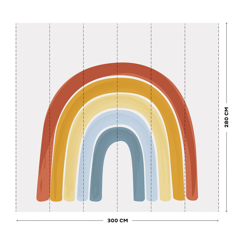 LITTLE DUTCH. Digital non-woven wallpaper Rainbow Pure & Nature