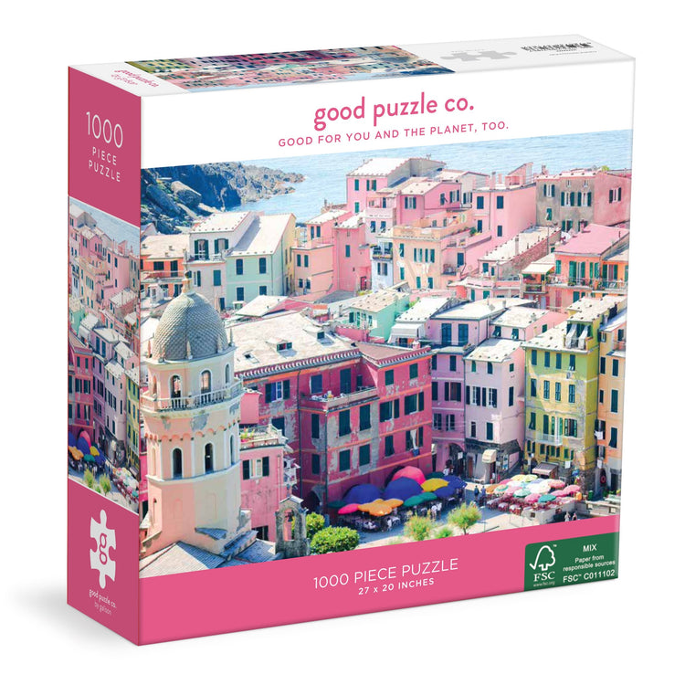 GOOD PUZZLE COMPANY, Παζλ 1000 κομματιών "Colourful Vernazza Italy"