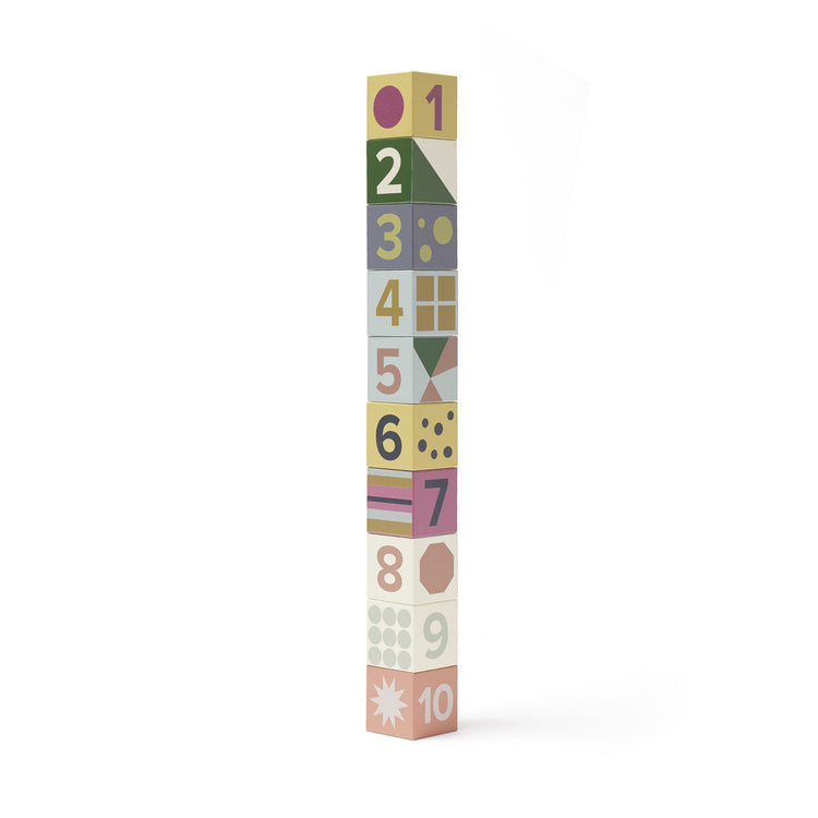KIDS CONCEPT. Cubes wood 10 pcs EDVIN