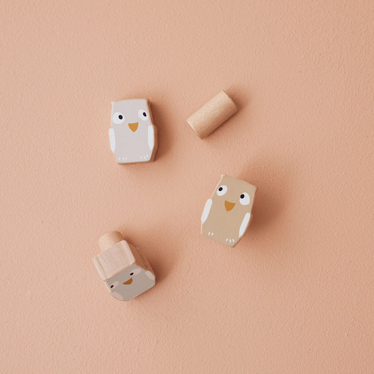 KIDS CONCEPT. Hooks owls 3 set EDVIN
