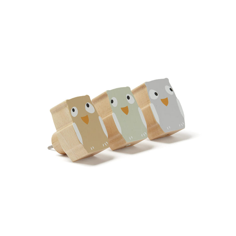 KIDS CONCEPT. Hooks owls 3 set EDVIN