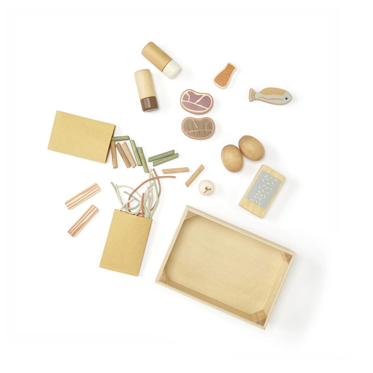 KIDS CONCEPT. Ξύλινο καλαθάκι με τρόφιμα KID'S HUB