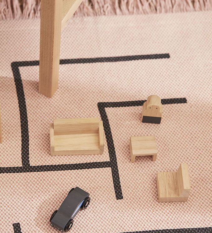 KIDS CONCEPT. Rug geometric pink 90x130 cm