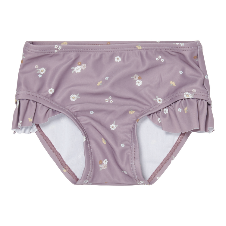 LITTLE DUTCH. Swim pant ruffles Mauve Blossom