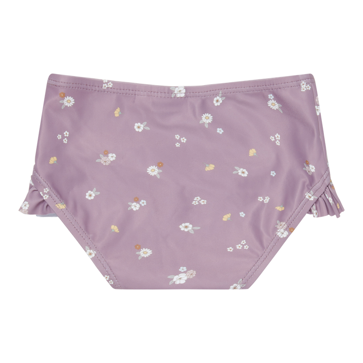 LITTLE DUTCH. Swim pant ruffles Mauve Blossom