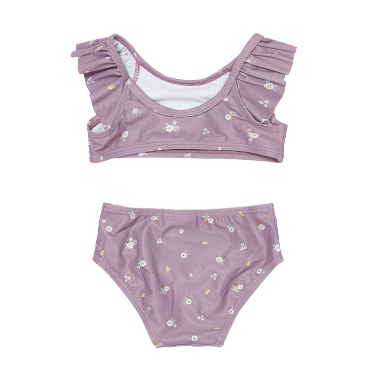 LITTLE DUTCH. Flounce bikini set Mauve Blossom