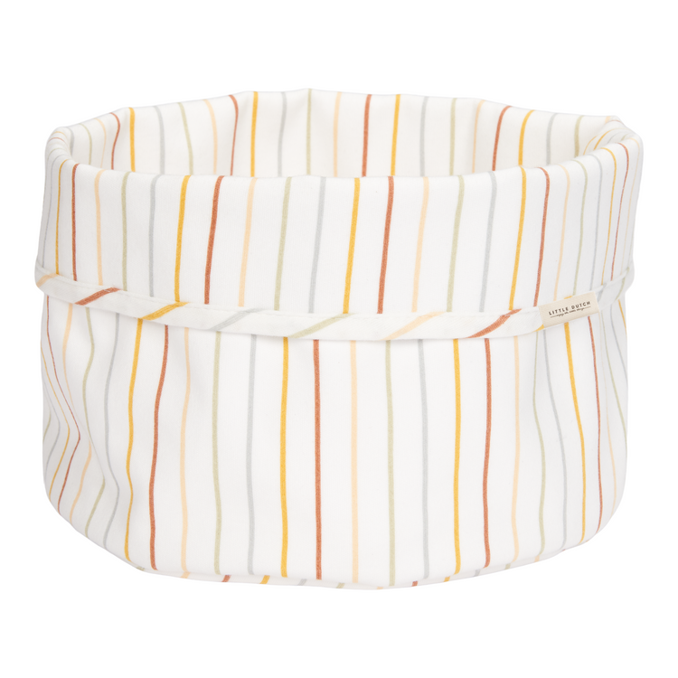 LITTLE DUTCH. Storage basket round Vintage Sunny Stripes