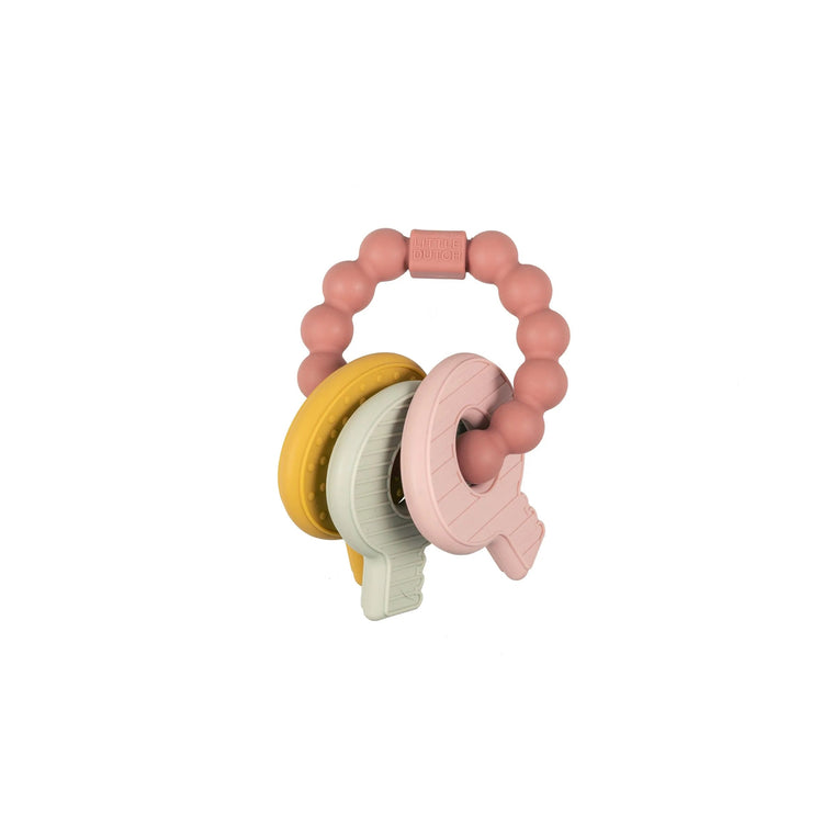 Little Dutch Silicone Teething toy keychain pink