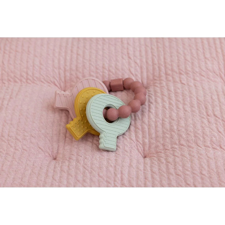Little Dutch Silicone Teething toy keychain pink