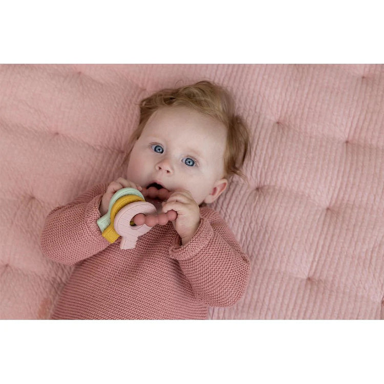 Little Dutch Silicone Teething toy keychain pink