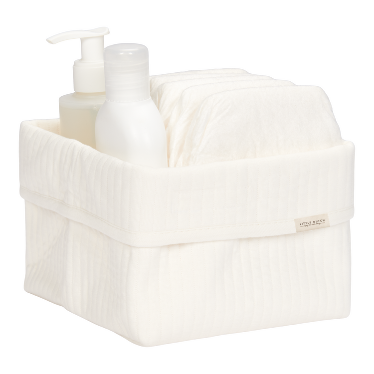 Storage basket small Pure Soft White