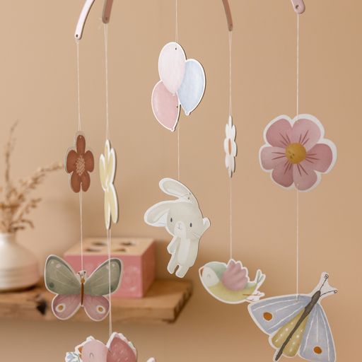 LITTLE DUTCH. Χαρτονένιο μόμπιλε "Flowers & Butterflies" FSC