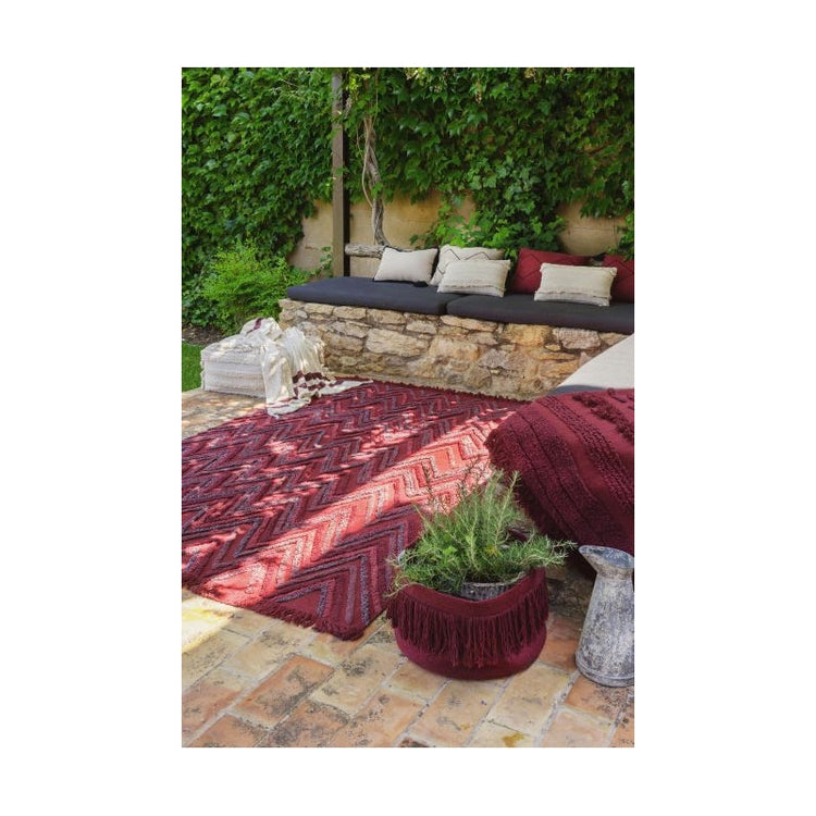 Lorena Canals. Καλάθι αποθήκευσης Fringes Savannah Red