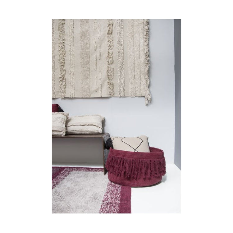 Lorena Canals. Καλάθι αποθήκευσης Fringes Savannah Red
