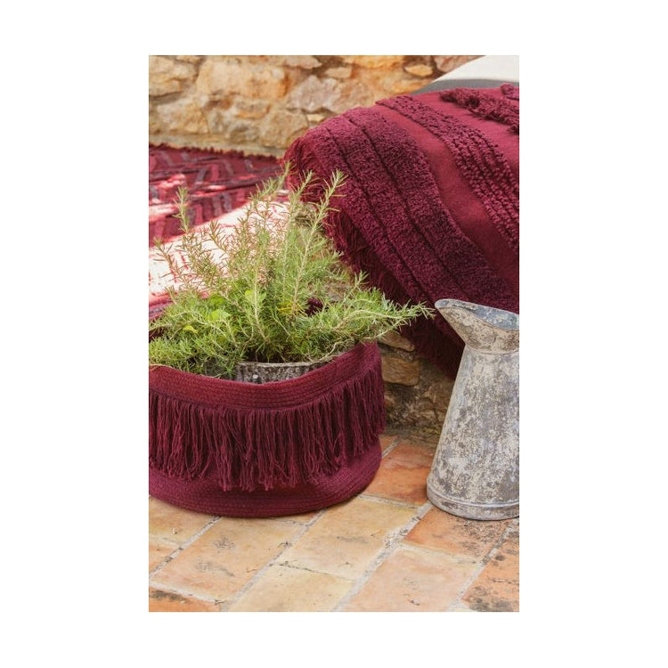 Lorena Canals. Καλάθι αποθήκευσης Fringes Savannah Red