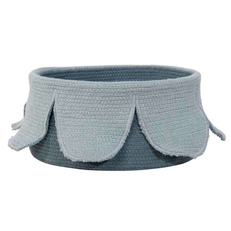 Lorena Canals. Basket Petals Vintage Blue - Dark Green 20Χ33Χ33