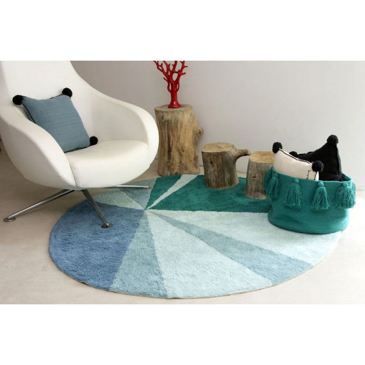 Lorena Canals. Basket Tassel green 30Χ45Χ45
