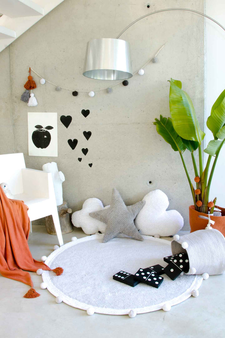 Lorena Canals. Χαλί δωματίου Bubbly στρόγγυλο (απαλό γκρι) 120