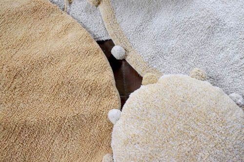 Lorena Canals. Χαλί δωματίου Bubbly στρόγγυλο (natural-honey) 120