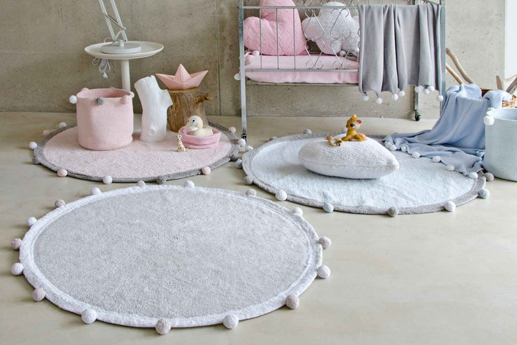 Lorena Canals. Washable Rug Bubbly Soft Pink - Grey 120