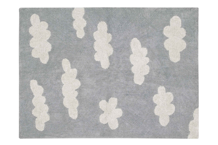 Lorena Canals. Washable Rug "Clouds" Grey