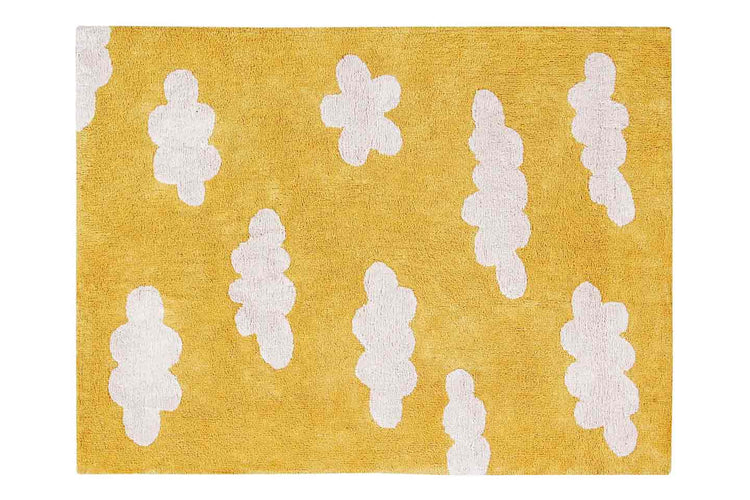 Lorena Canals. Washable Rug "Clouds" Mustard