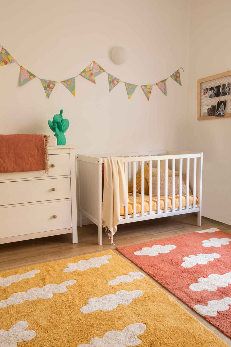 Lorena Canals. Washable Rug "Clouds" Mustard