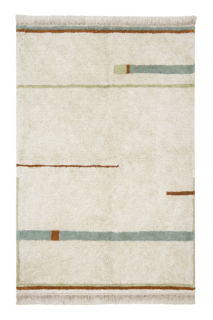 Lorena Canals. Χαλί δωματίου Lanes Vintage Blue 90 x 130 εκ.