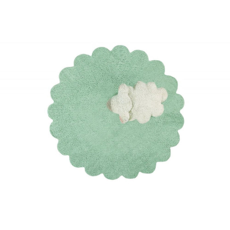 Lorena Canals. Washable Ruge Puffy Sheep with cushion (light green) 140