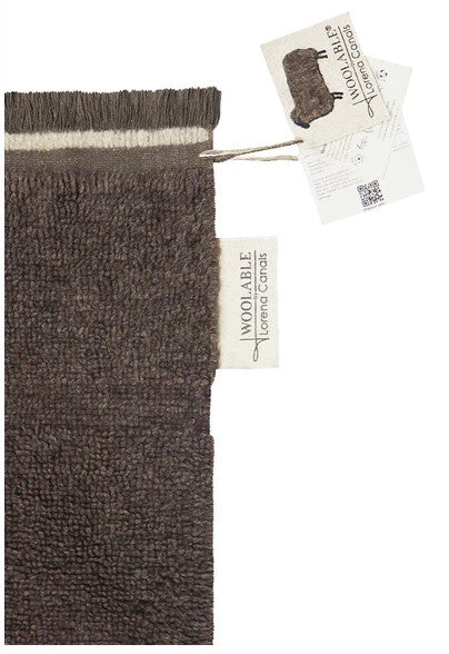 Lorena Canals. Woolable Rug Steppe - Sheep  Brown  80 x 140 cm