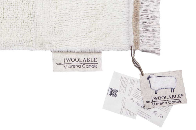 Lorena Canals. Woolable Rug Steppe - Sheep White L